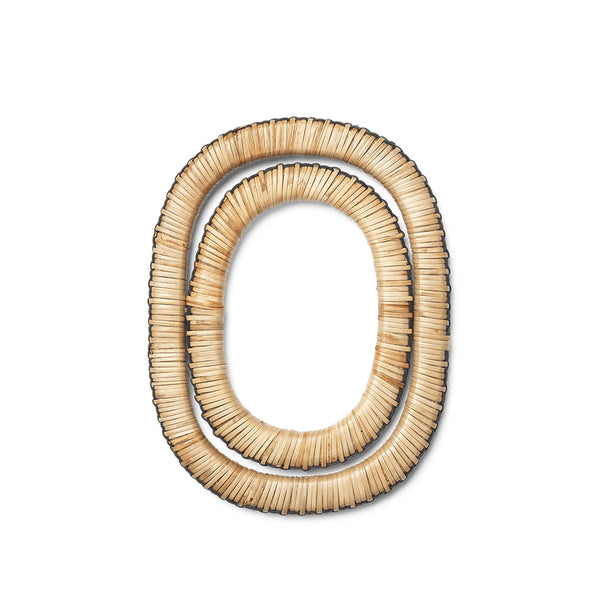 Untersetzer "Weaver", 2er Set, Mangoholz & Rattan