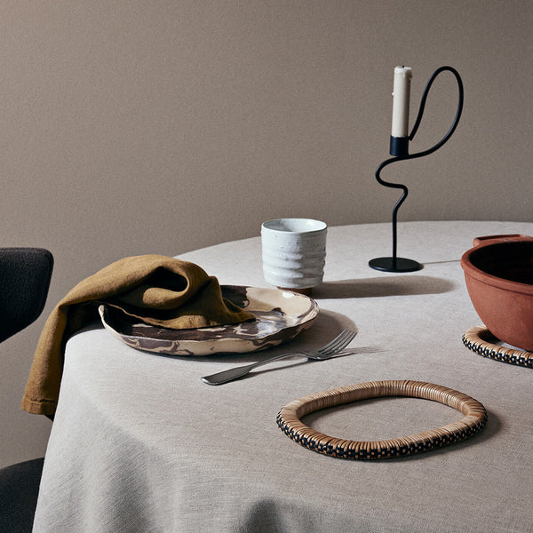 Untersetzer "Weaver", 2er Set, Mangoholz & Rattan