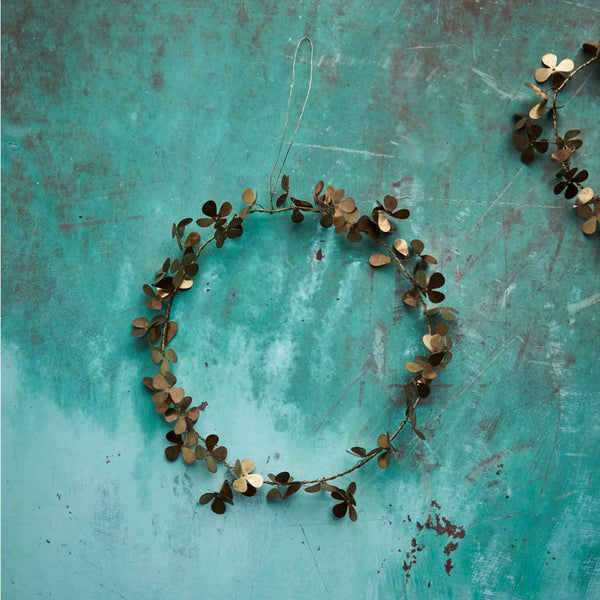 kleiner Kranz "Clover", Messing