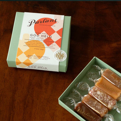 Box mit gemischten Karamellen "God Helg", 5 Stk.