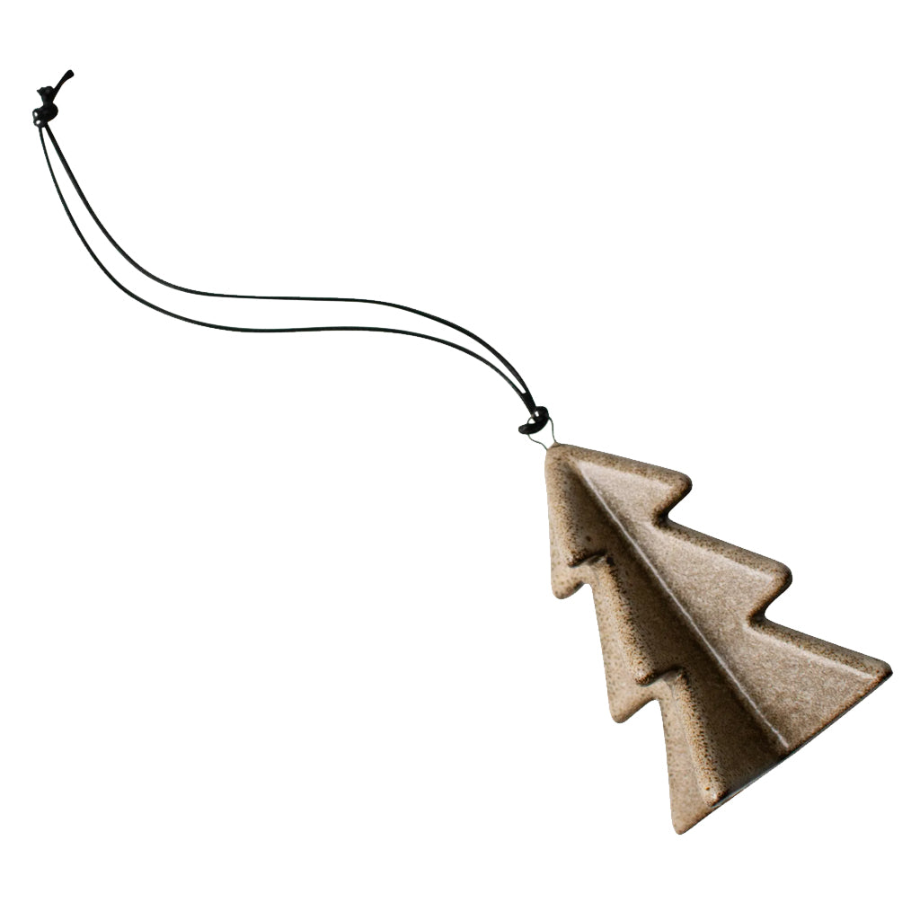 Anhänger "Winter Tree", Keramik, beige gespenkelt