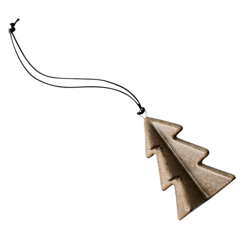 Anhänger "Winter Tree", Keramik, beige gespenkelt