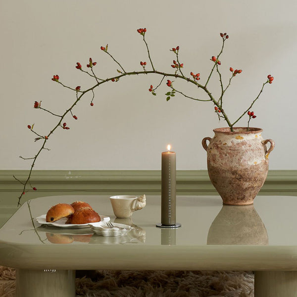 Kalenderkerze, artischocke / silber