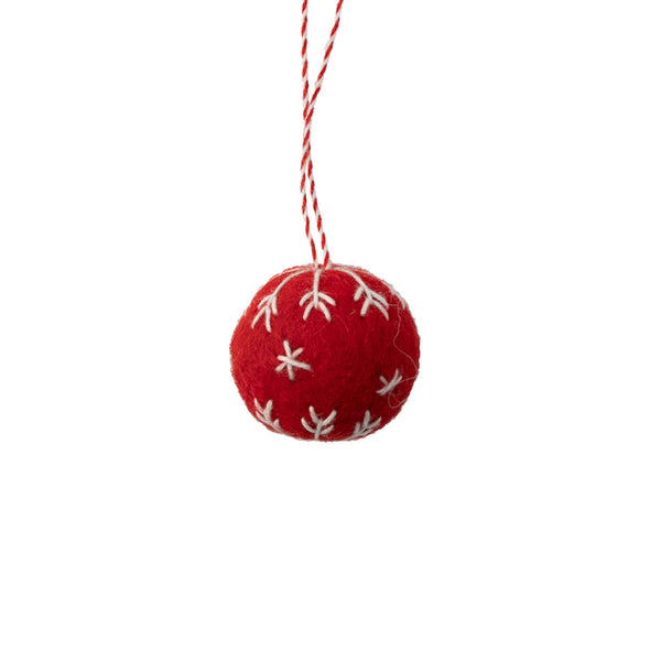 Filz-Anhänger Kugel "Kullsta", rot