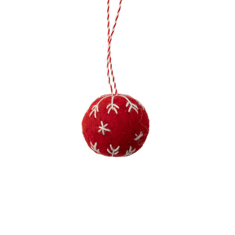 Filz-Anhänger Kugel "Kullsta", rot