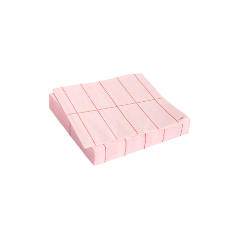 Lunch-Serviette "Pattern", rot / light pink, Grösse M