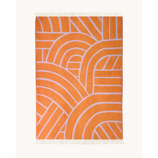 Decke "Lines Blanket", lilac/orange