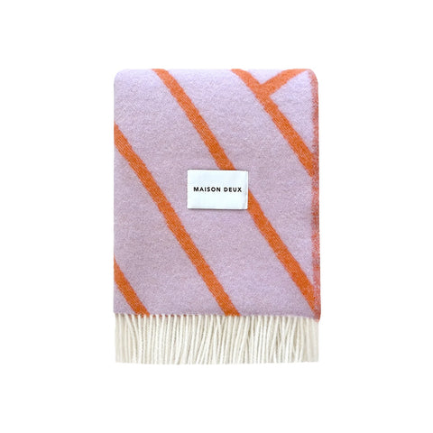 Decke "Lines Blanket", lilac/orange