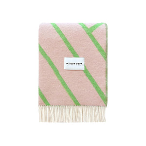 Decke "Lines Blanket", pink/apple