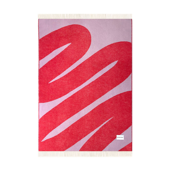 Decke "Swirl Blanket", lilac/scarlet