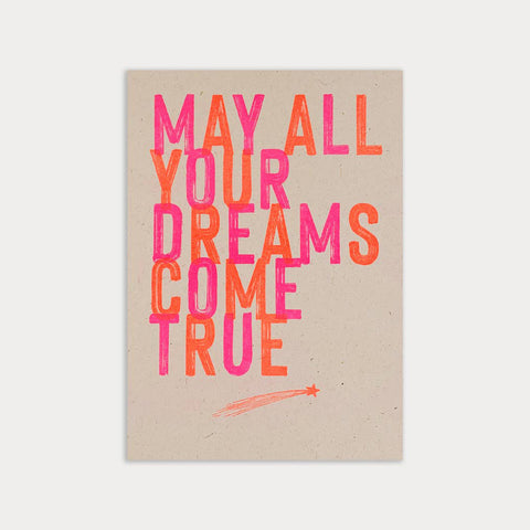 Postkarte "May all your dreams"