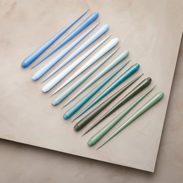 4er-Set Peitschenkerzen, artischocke