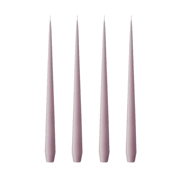 4er Set Peitschenkerzen, soft rose