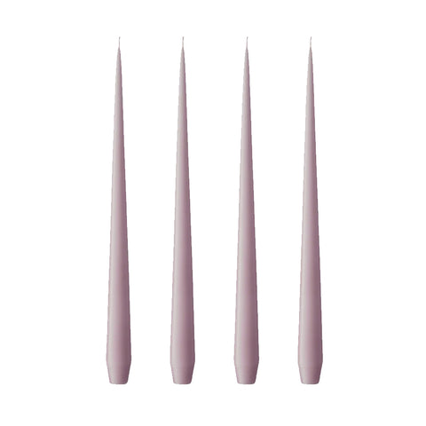 4er Set Peitschenkerzen, soft rose