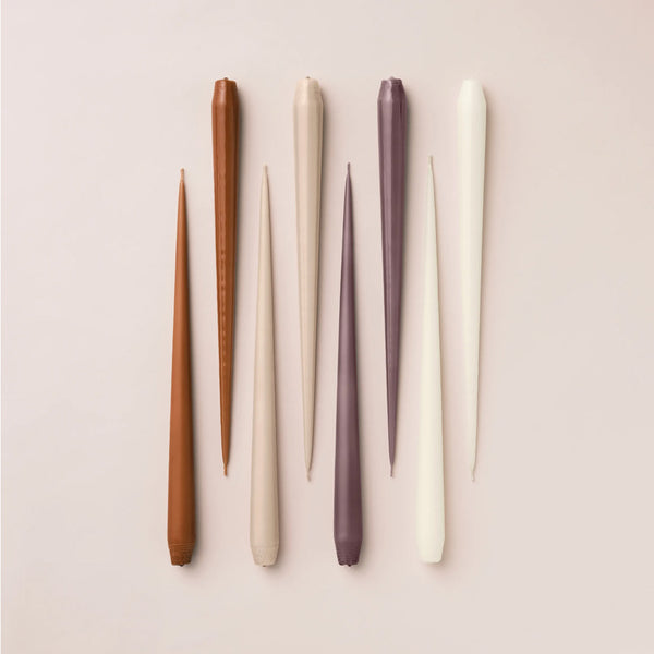 4er-Set Peitschenkerzen, winter rose