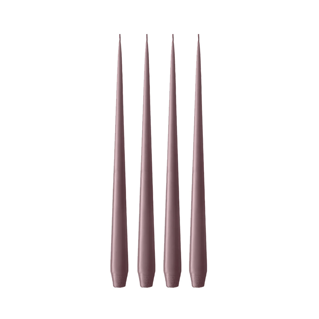 4er-Set Peitschenkerzen, winter rose