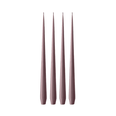 4er-Set Peitschenkerzen, winter rose