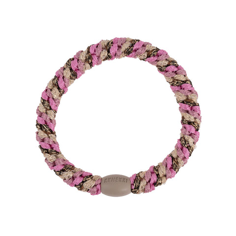 Haar- und Armband "Kknekki",  Mix pink brown glitter