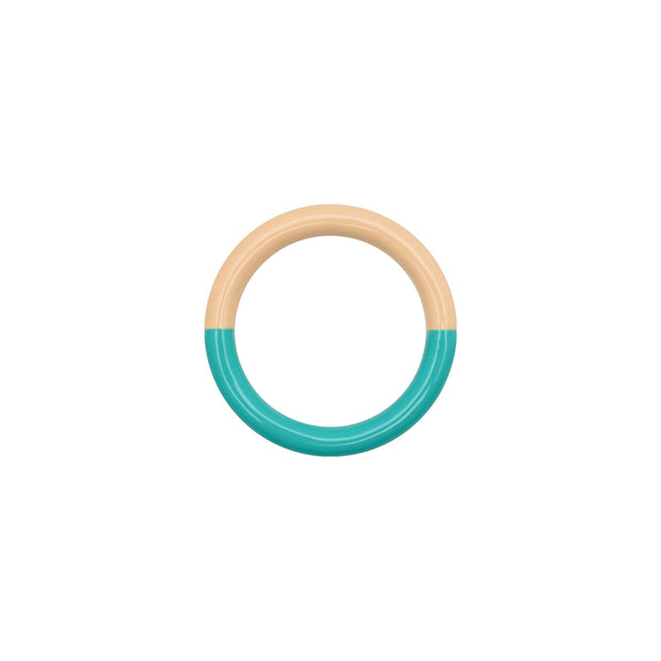 Ring "Double Color Ring", Petrol / Buttercream