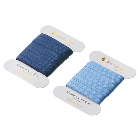 2er-Set Geschenkband "Rips", blau