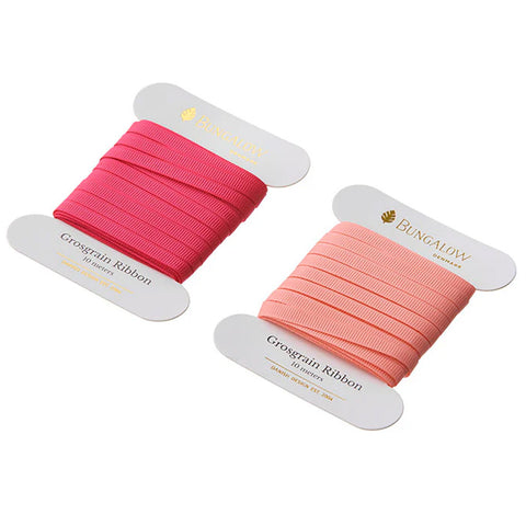 2er-Set Geschenkband "Rips", pink/rosé