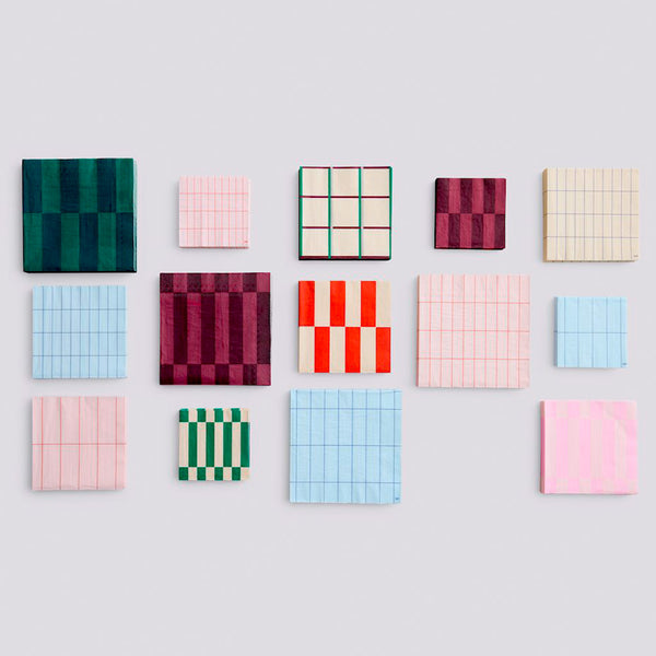 Cocktail-Serviette "Pattern", off-white / grün, Grösse S