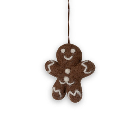 Filz-Anhänger "Lebkuchenmann", braun