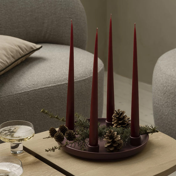 Adventskerzenständer "Vela", bordeaux