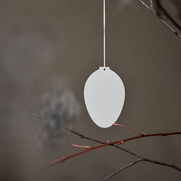 Anhänger "Ei", 4er-Set, café au lait