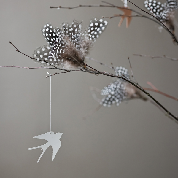 Anhänger "Ei", 4er-Set, café au lait