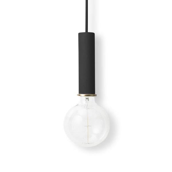 Pendelleuchte: Leuchtschirm "Hoop Shade" mit Sockel "Pendant High", Collect Lightning Serie, schwarz