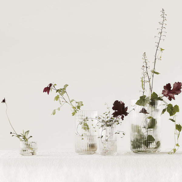 Vase, Glas, transparent, verschiedene Grössen