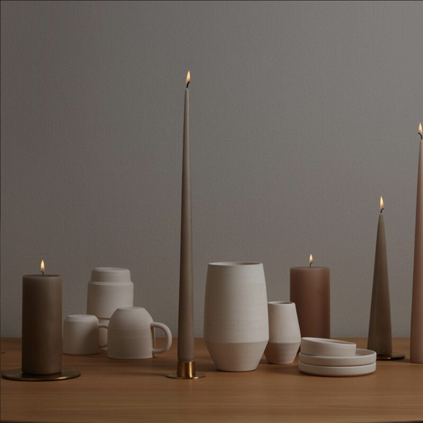 2er-Set Kerzenhalter für Kerzen mit D 2.6cm, gold matt