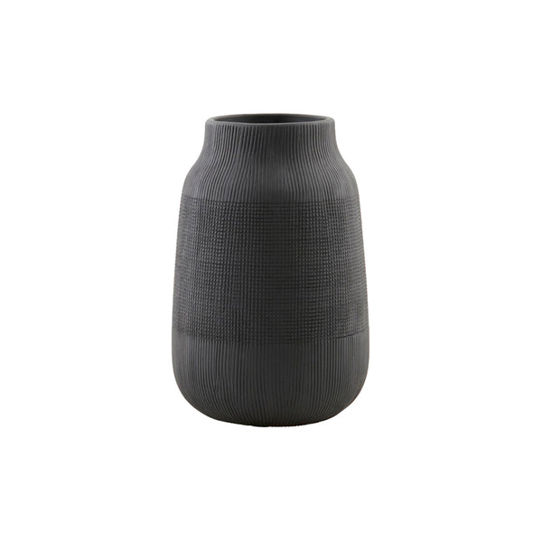 Vase “Groove”, schwarz, klein