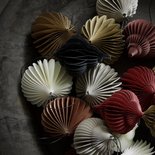 faltbares Papier-Ornament "Juwel", rot