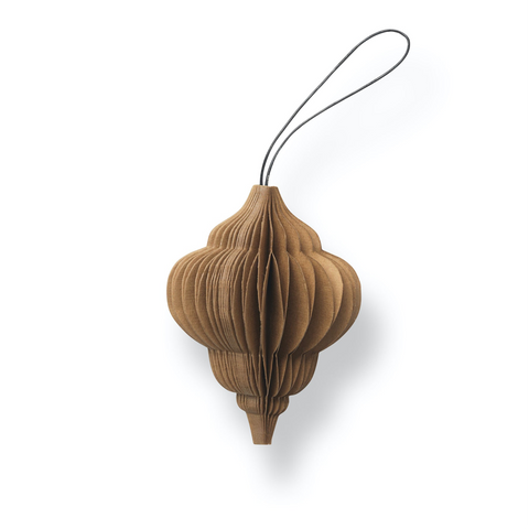 faltbares Papier-Ornament "Juwel", caramel