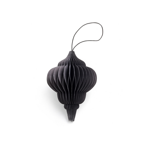 faltbares Papier-Ornament "Juwel", dunkelgrau